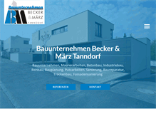 Tablet Screenshot of bau-becker-maerz.de
